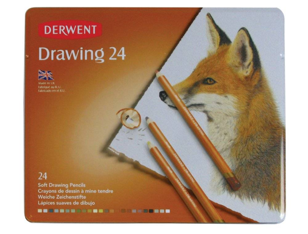 Derwent Drawing Pencils 24 tin