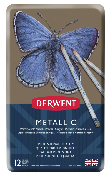 Derwent Metallic Penxils 12 tin